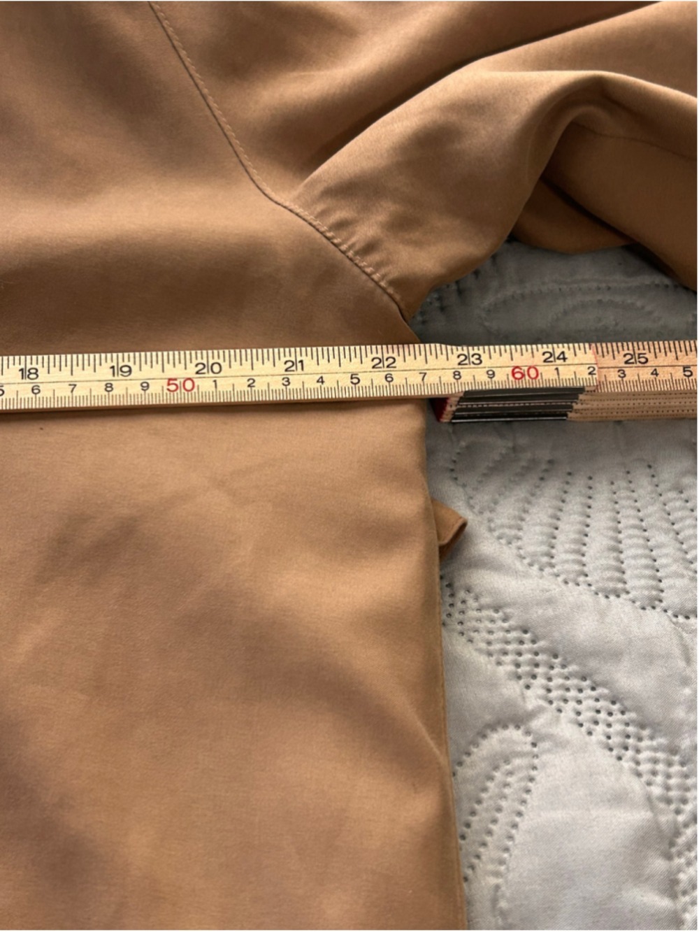 Gallery Petite Hooded Trench Coat Beige Longline Size 10 - Picture 11 of 12